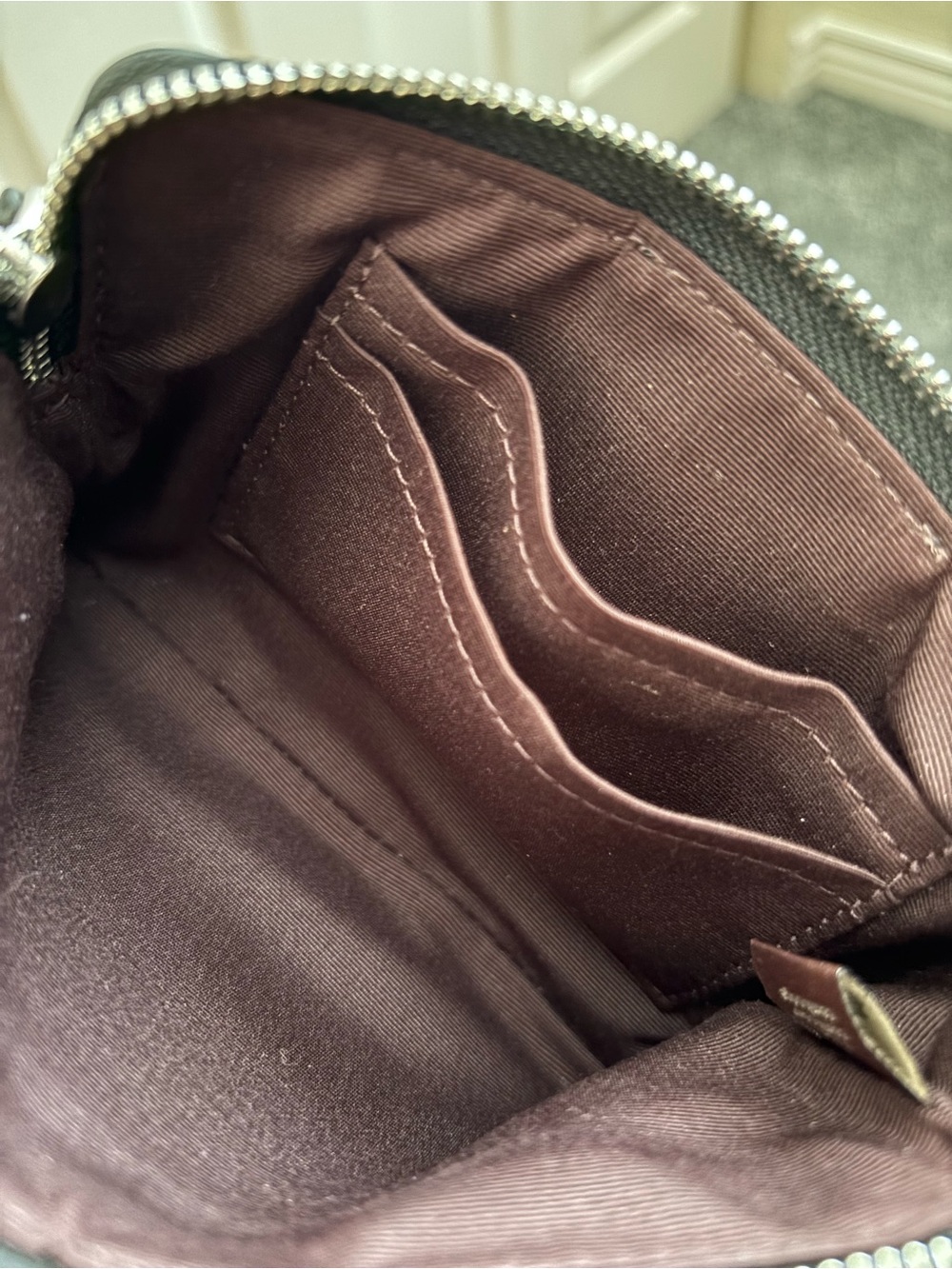COACH Black Leather Signature Zip Around Wristlet - LIKE NEW [EUC] - Picture 3 of 5